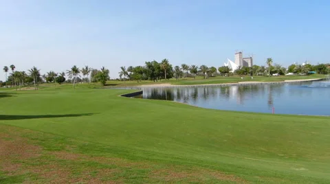 Perfect golf resort in Dubai Stock Footage 46914248