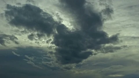 Perfect gray storm cloud dissolves above steens mountain summit Stock Footage 81843831