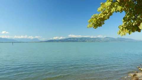 Perfect Holiday Spot in Constance with View on Switzerland Mountains. Stock Footage 280305363
