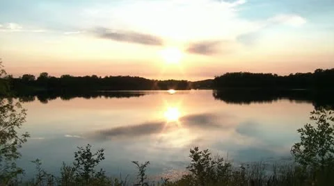 Perfect Lake Sunset 스톡 동영상 12610183