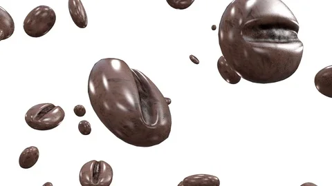 Perfect loop of 3d rendering of a falling objects on white Video stock 106251932