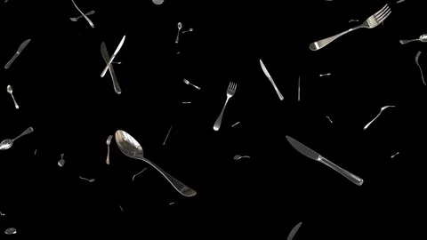 Perfect loop of 3d rendering of a falling objects on black Video stock 106252016