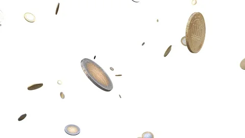 Perfect loop of 3d rendering of a falling objects on white Video stock 106252361