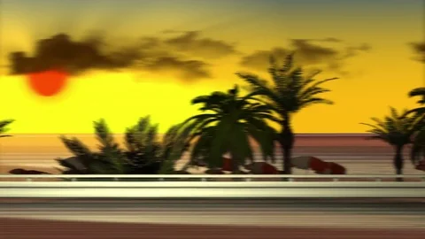 PERFECT LOOP - ROAD TRIP BEACH PAN Stock Footage 72390028