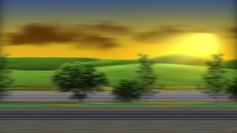 PERFECT LOOP - ROAD TRIP COUNTRYSIDE PAN Stock-Footage 72389891