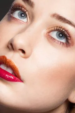 Perfect makeup on a model Foto stock