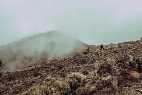 Perfect mountail lanscape in clouds Stock Photos