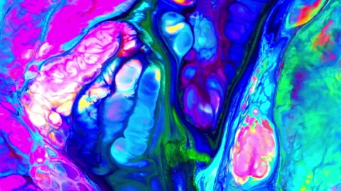 Perfect Multi Colored Fluid Paint Movement Background 51 Stock Footage 275620876