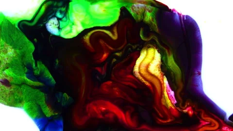 Perfect Multi Colored Fluid Paint Movement Background 96 Stock Footage 276333419
