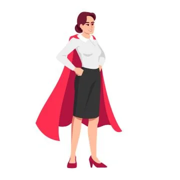 Perfect office manager semi flat RGB color vector illustration. Young worker in Stock-Illustration