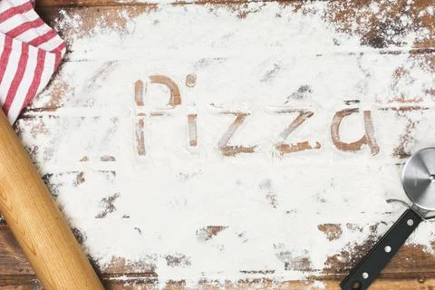 Perfect pizza makers mess Stock Photos