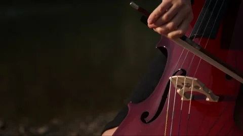 Perfect playing the cello Stock Footage 55357650
