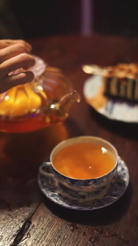 The Perfect Pour: Classic Tea Service Stock-Footage 339275244