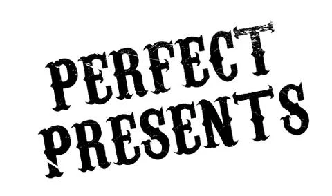 Perfect Presents rubber stamp Stock Illustration