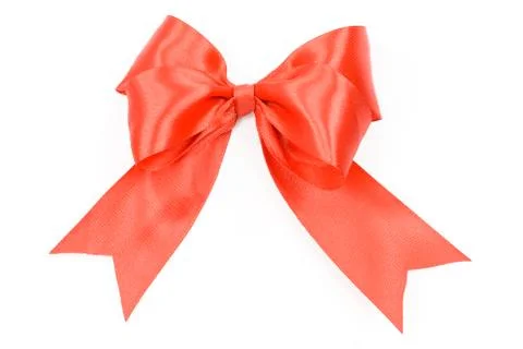 Perfect red satin bow Foto stock