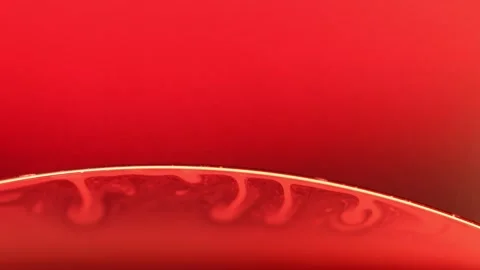 Perfect scientific abstraction, red liquid reflections Stock Footage 302005585