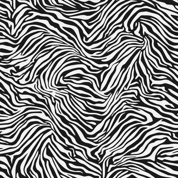 Perfect seamless pattern with zebra stripes. Exotic vector illustration texture イラスト素材