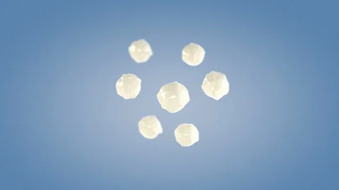 Perfect shape milk splashing isolated on blue background. Video stock 117234910