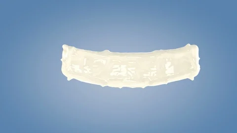 Perfect shape milk splashing isolated on blue background. Video stock 117236844