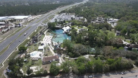 Perfect side orbit of Weeki Wachee Springs State Park.  Home of Vidéo 172351725