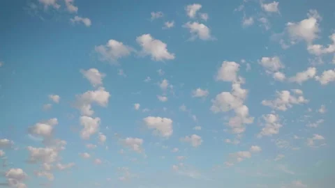 Perfect sky, with nice small clouds moving slowly Stock Footage 137694576