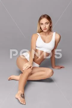 Photograph: Perfect slim toned young body of the girl . #97515367