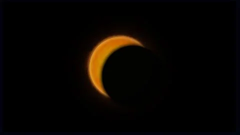Perfect solar eclipse ring of light fire appear on the sky Stock Photos