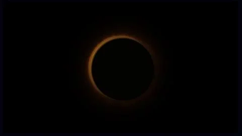 Perfect solar eclipse ring of light fire appear on the sky Stock Photos
