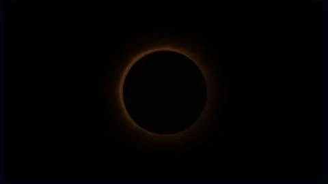 Perfect solar eclipse ring of light fire appear on the sky Stock Photos