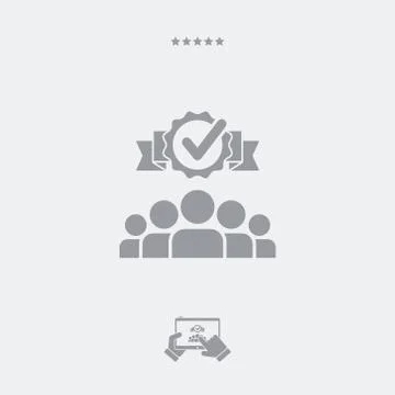 Perfect team flat icon Stock Illustration