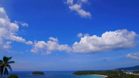 Perfect Time Lapse. White Cloud clear blue sky on day time. Stock Footage 100577355