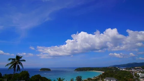 Perfect Time Lapse. White Cloud clear blue sky on day time. Stock Footage 100577371