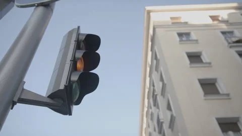 Perfect timing traffic light Stock Footage 245238475