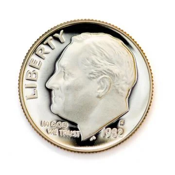 Perfect uncirculated coin Stock Photos