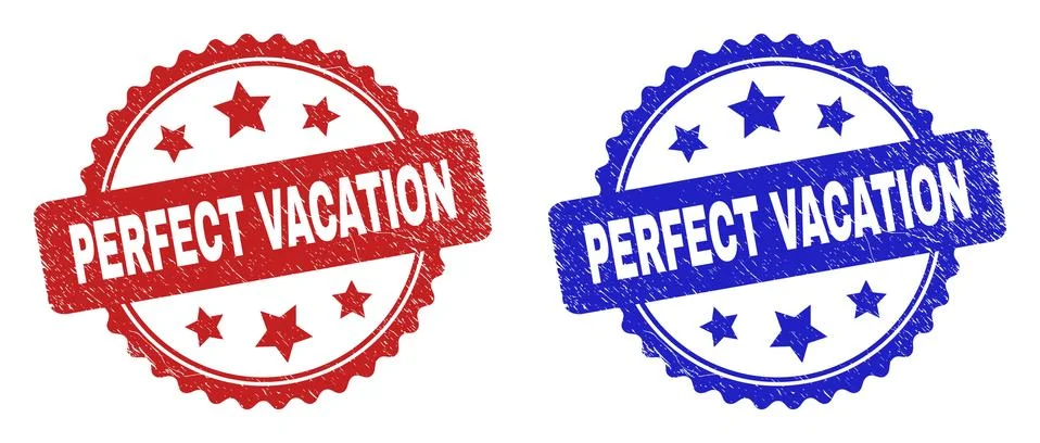PERFECT VACATION Rosette Seals Using Corroded Surface Stock Illustration