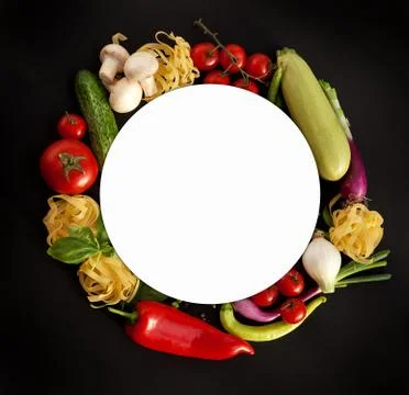 Perfect Vegetables on the Black Background Stock Photos