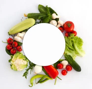 Perfect Vegetables on the White Background Stock Photos