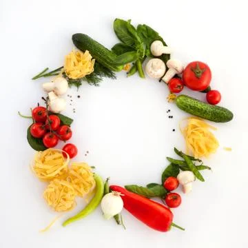 Perfect Vegetables on the White Background Stock Photos