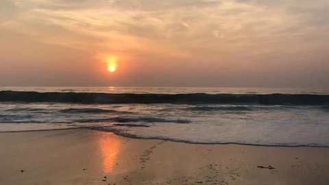 The perfect wave - Carmel CA Stock Footage 98762365