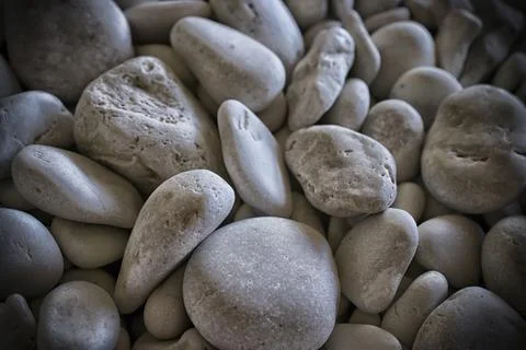 Perfect white pebbles Stock Photos