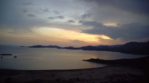 Perfect wiev of the sunset Stock Footage 94804655