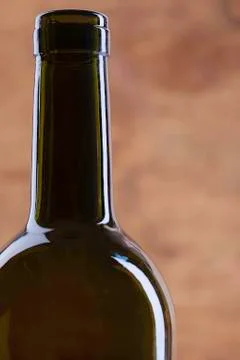 Perfect wine bottle silhouette on wood background Stock Photos