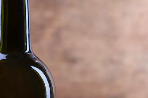 Perfect wine bottle silhouette on wood background Stock Photos