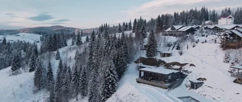 Perfect winter day sunset mountains Stock Footage 166832411