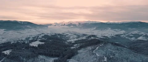 Perfect winter day sunset mountains Stock Footage 166832638
