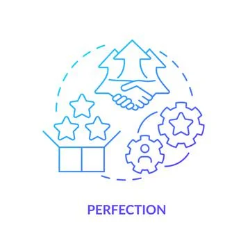 Perfection blue gradient icon イラスト素材