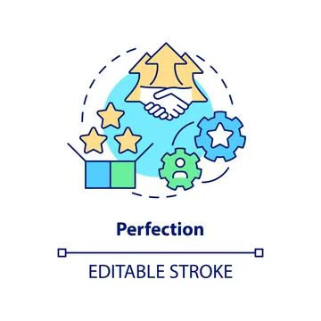 Perfection concept icon Stock Illustration
