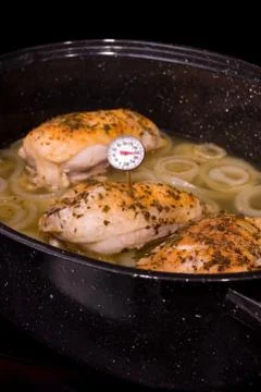 Perfectly cooked chicken Stock Photos