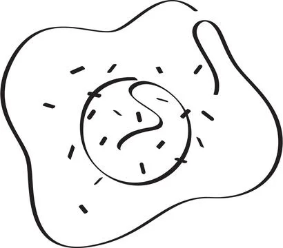 Perfectly Cooked Sunny Side Up Egg Illustration Illustrazione stock