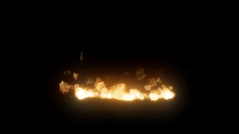 Perfectly looping realistic fire and flames animation in 4K version 3 Stock Footage 91497375